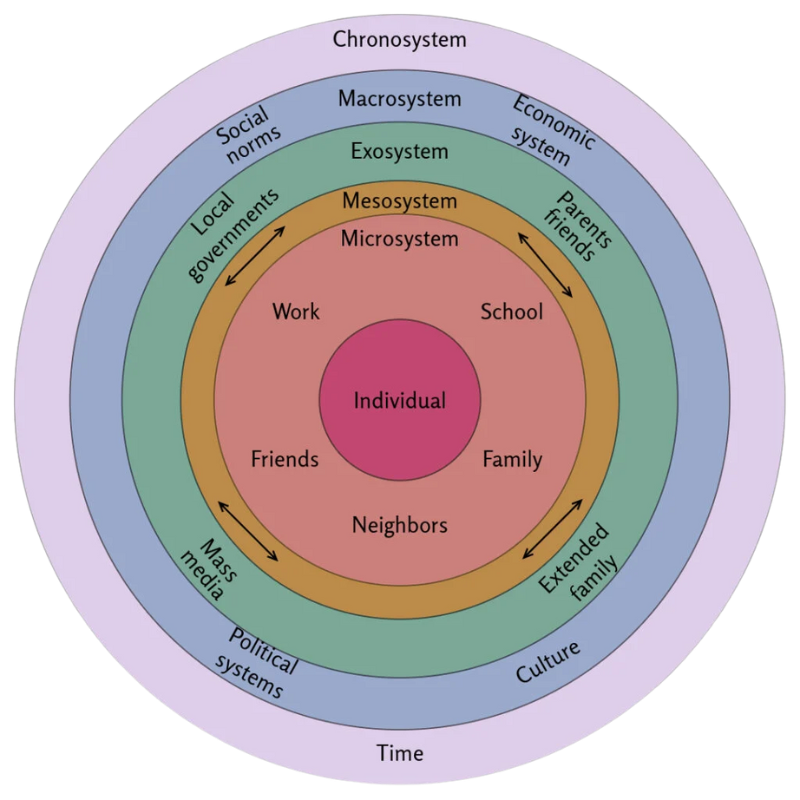 Bronfenbrenner's ecological model diagram